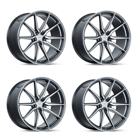 Tesla Model 3 Vossen HF-3 Gloss Graphite Polished 20in wheel package