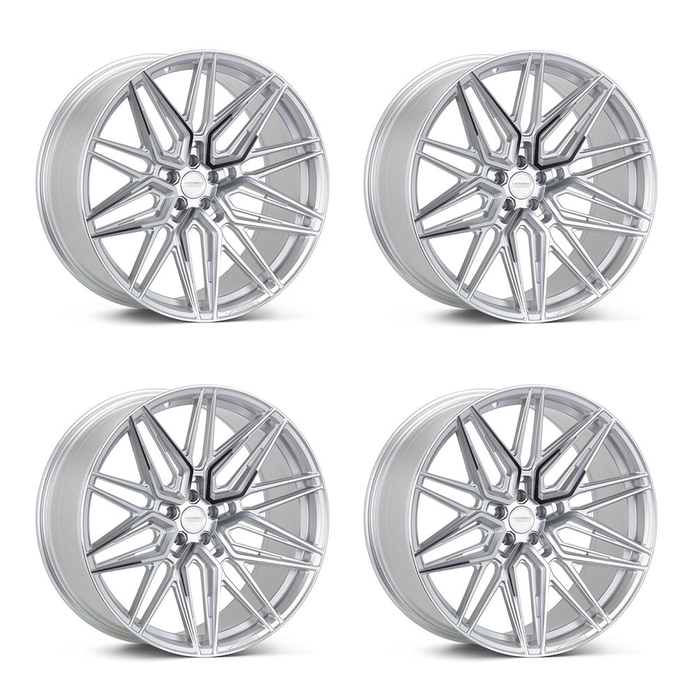 Tesla Model 3 Vossen HF-7 Silver Polished 20in wheel package
