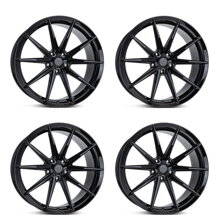 Tesla Model 3 Vossen HFX-2 Gloss Black 20in wheel package