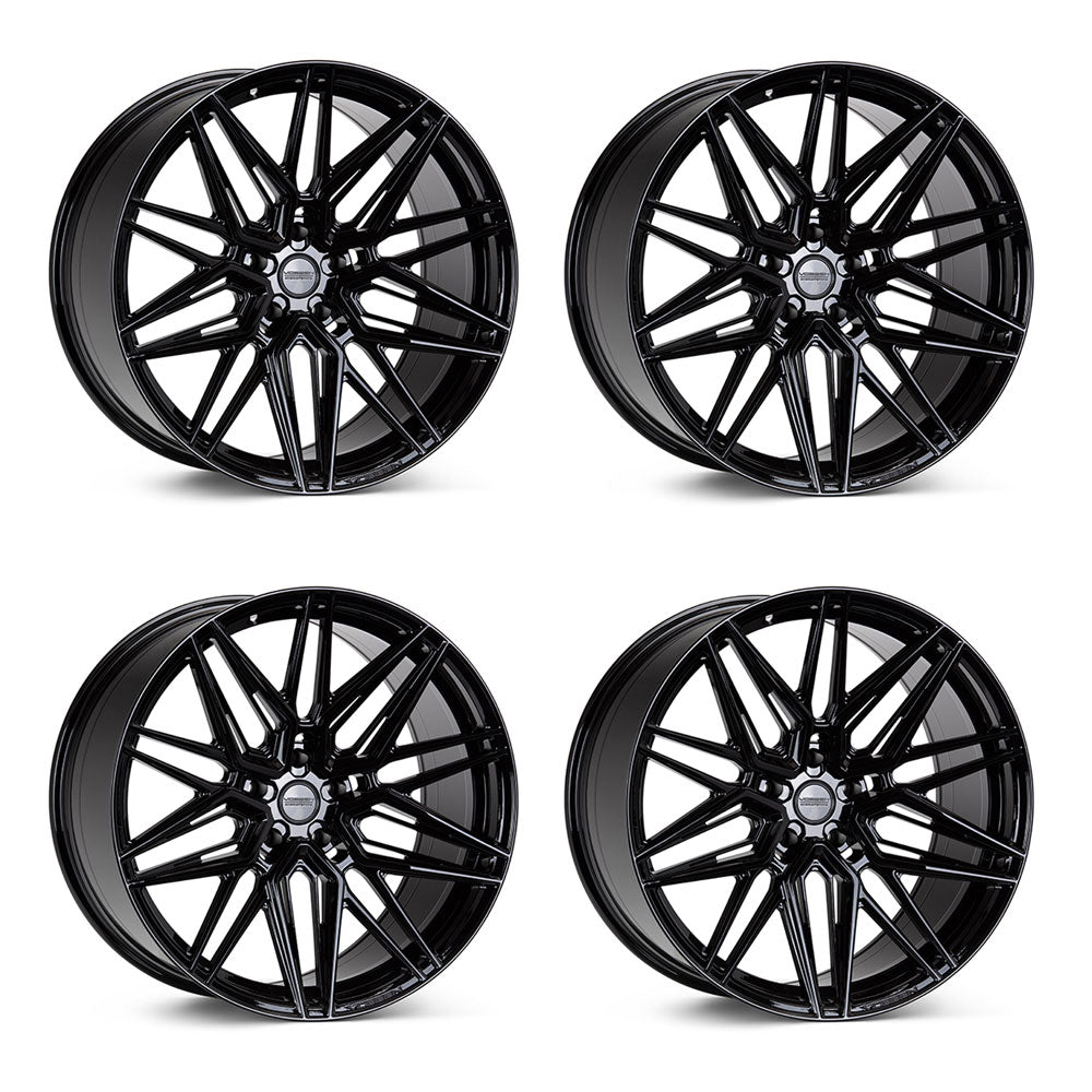 Vossen HF-7 Gloss Black C8 wheel package