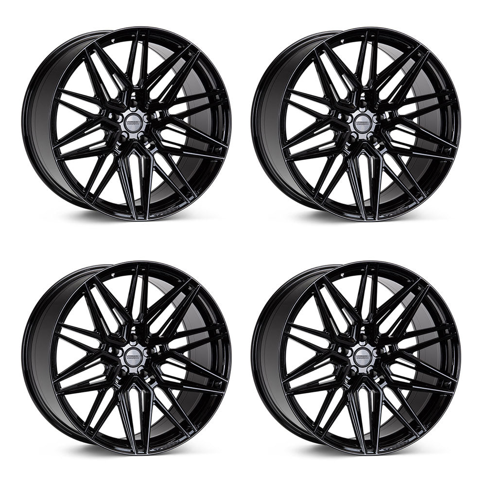 Vossen HF-7 Gloss Black Corvette C8 Wheel Package