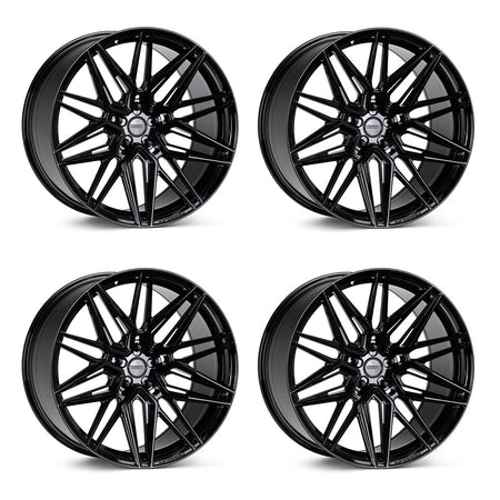 Vossen HF-7 Gloss Black Corvette C8 Wheel Package