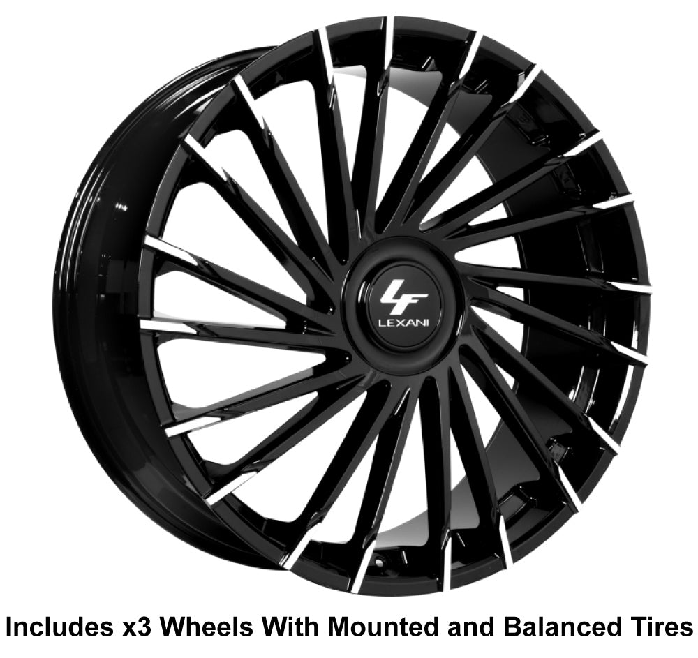 Lexani Wraith XL Slingshot 22" Front 24" Rear Wheel and Tire Package - Rev Dynamics