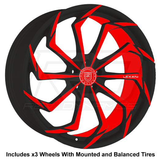 Lexani Static Slingshot 20" Front and 22" Wheel and Tire Package - Rev Dynamics