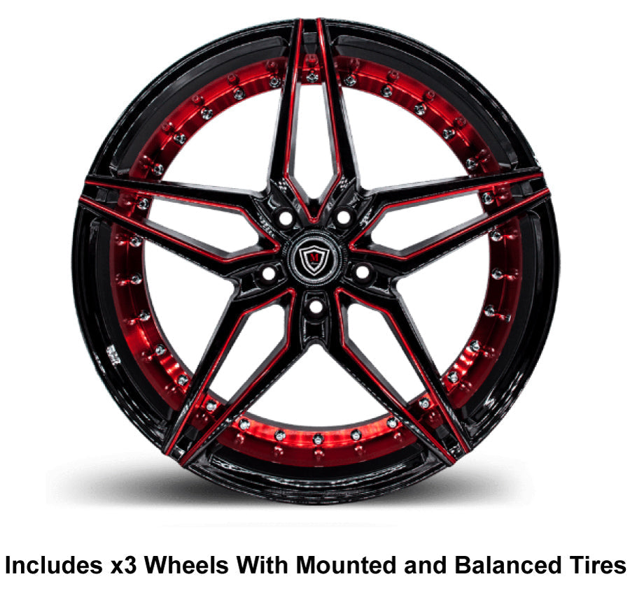Marquee m3259 Slingshot 22" Wheel and Tire Package - Rev Dynamics