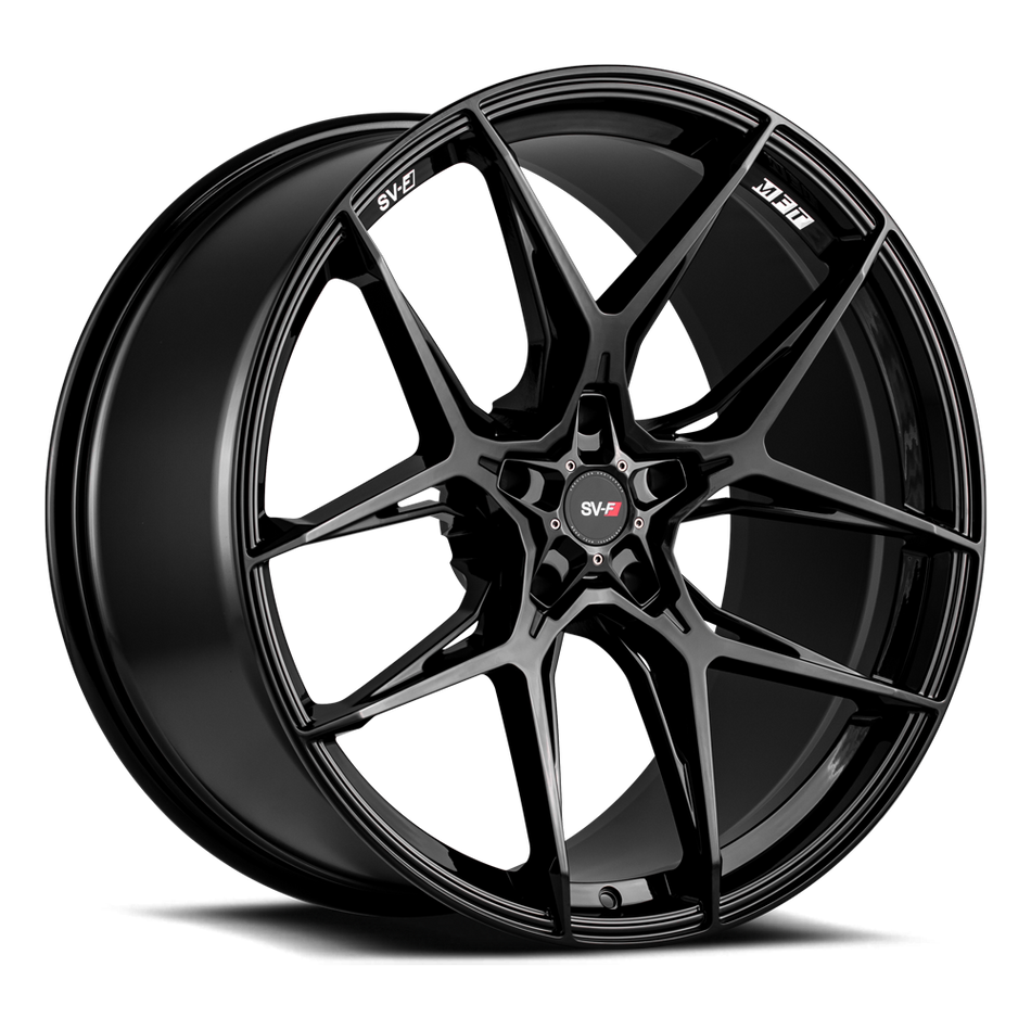Corvette C8 Gloss Black Savini SV-F5 Wheel and Tire Package
