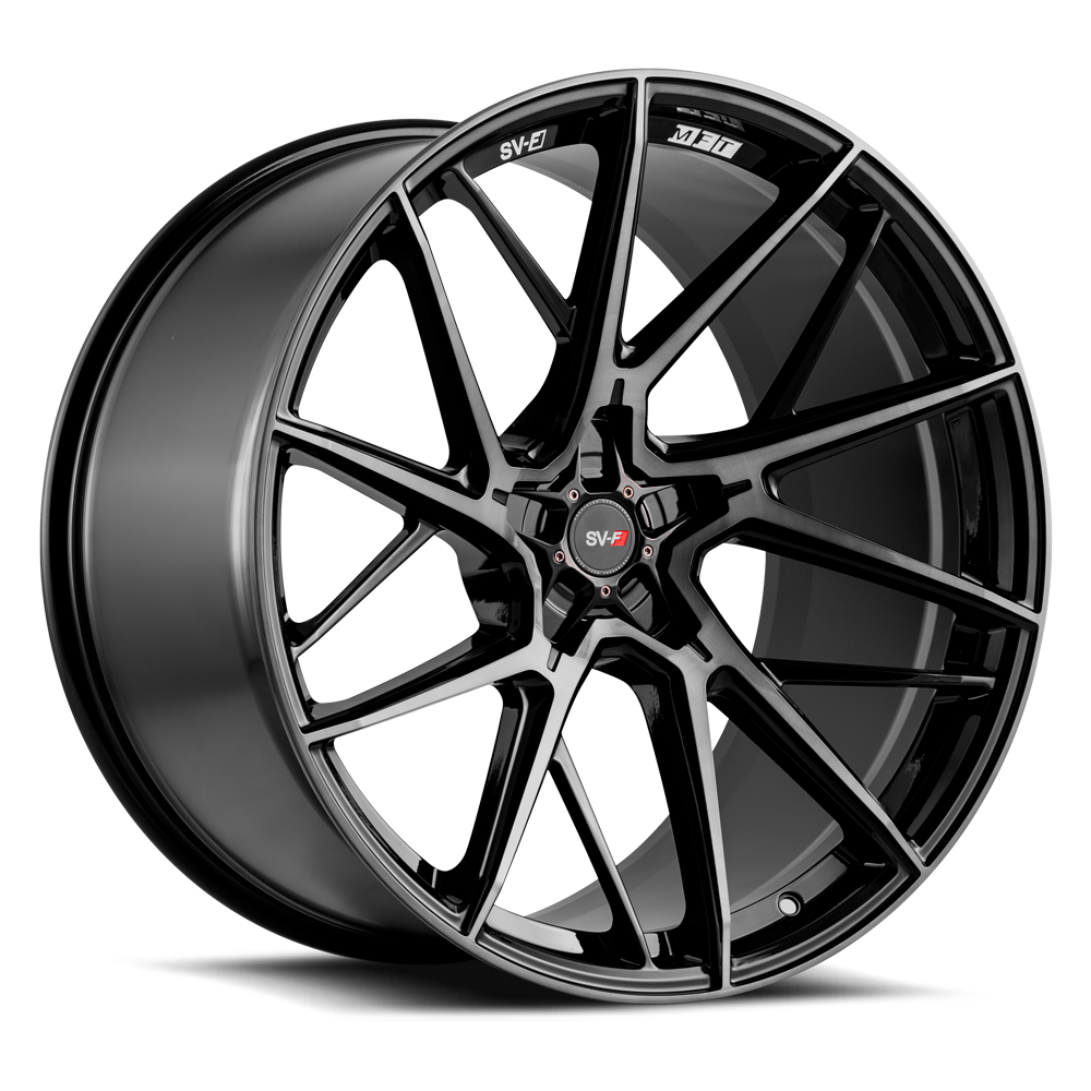 C8 Corvette Wheel Savini SV-F6 Gloss Black Double Dark Tint