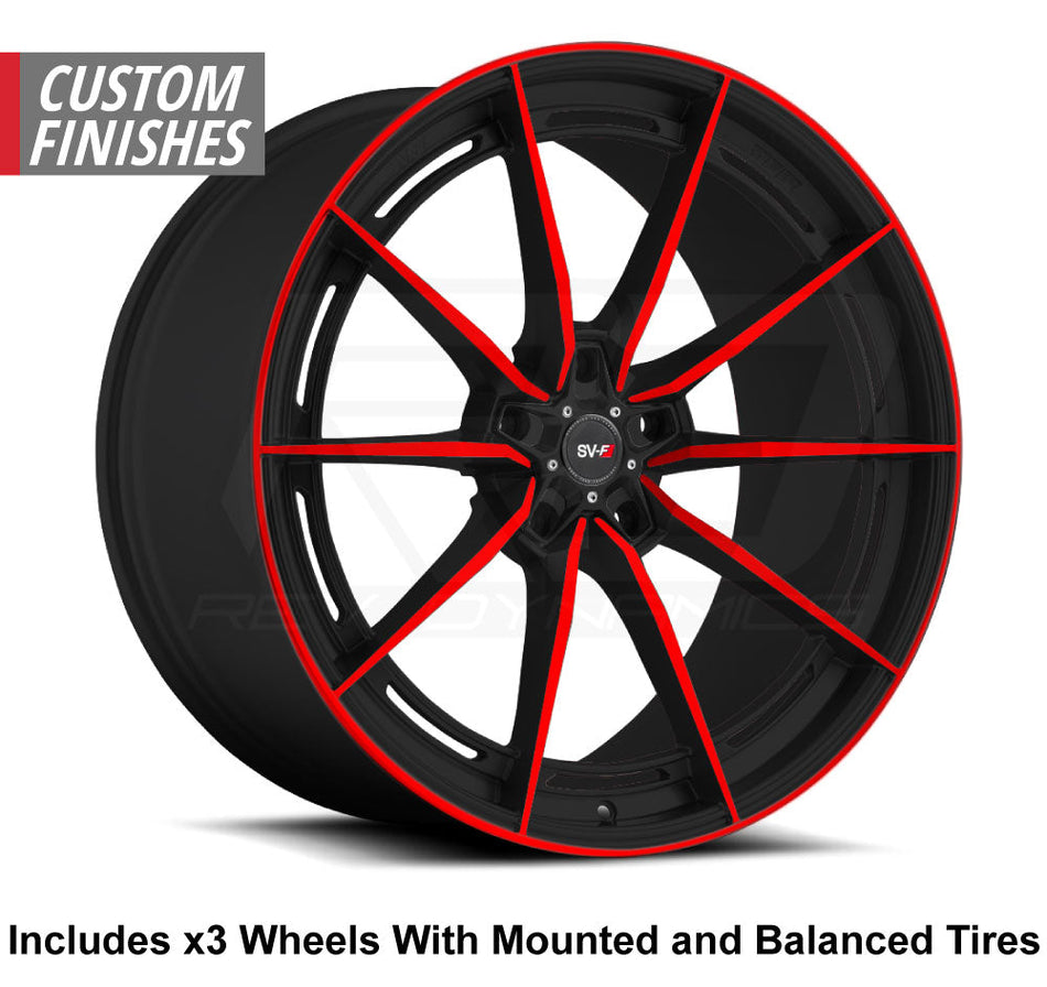 Savini SV-F1 Slingshot 20" Super Wide Rear (345 or 335) Wheel and Tire Package - Rev Dynamics