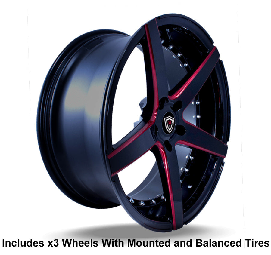 Marquee M3226 Slingshot 22" Wheel and Tire Package - Rev Dynamics