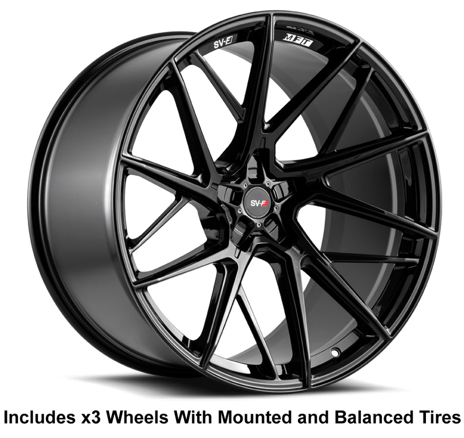 Savini SV-F6 Slingshot 22" Super Wide Rear (315) Wheel and Tire Package - Rev Dynamics