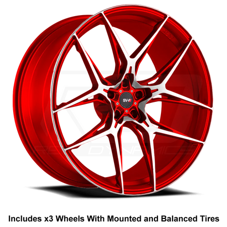 Savini SV-F5 Slingshot 20" Front 22" Rear Wheel and Tire Package - Rev Dynamics