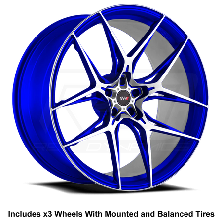 Savini SV-F5 Slingshot 20" Front 22" Rear Wheel and Tire Package - Rev Dynamics