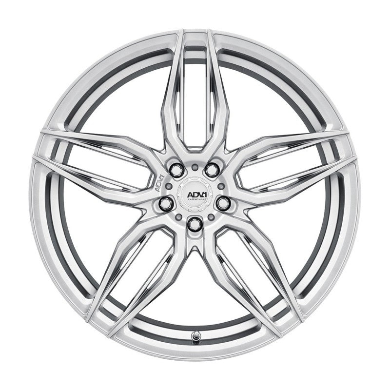 Corvette C8 Silver Five Spoke Rims and Tires